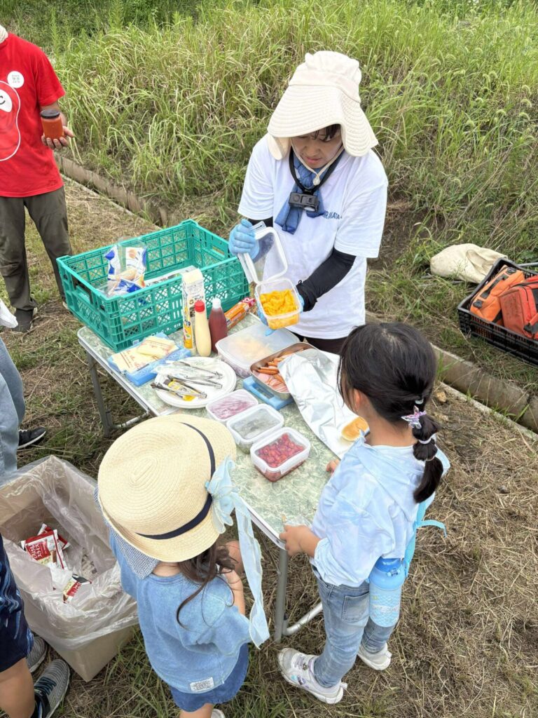 野菜を準備している様子