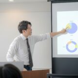 プレゼンしているサラリーパーソン